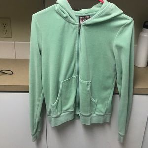 Juicy velour zip up with hood